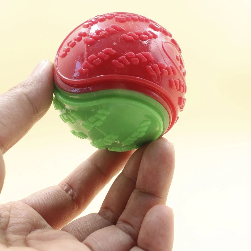 TPR squeaky teeth-cleaning dog ball - Pets Place