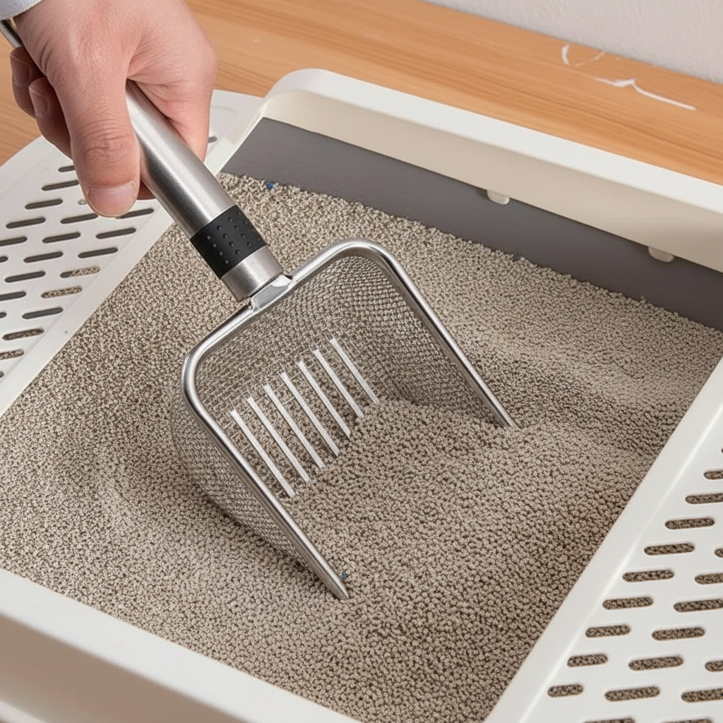 Durable stainless steel litter scoop - Pets Place