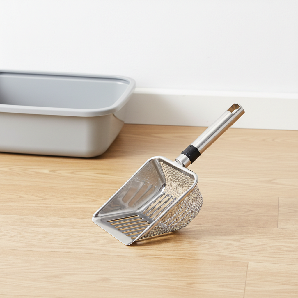 Durable stainless steel litter scoop - Pets Place